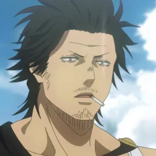 🚬 Yami Sukehiro Black Clover Anime, Manga, Black Clover, Yami, Yami Sukehiro, Cigarette telegram sticker