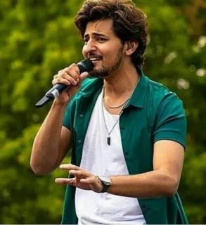 🎤 chanteur, microphone, homme, portrait, musique, artiste, Darshan Raval telegram sticker