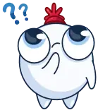 ❓ ?? signo de interrogación, confundido, emoji, dibujo animado, sticker, blob telegram sticker