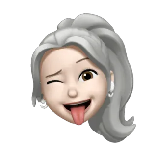 💍 memoji, emoji, face, wink, tongue, expression telegram sticker