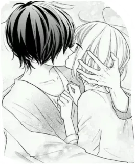 ❤️ Anime, Manga, Bacio, Romance, Amore, Coppia telegram sticker