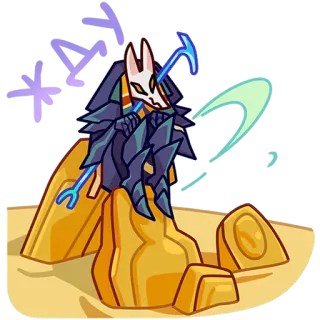 ⏳ HAY egyptian, god, anubis, jackal, desert telegram sticker