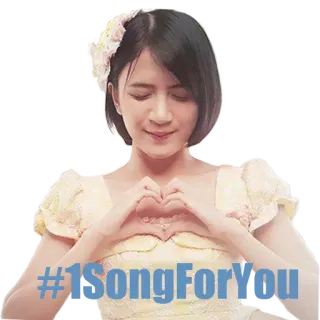 🎵 #1SongForYou hati, cinta, lagu, imut, gadis, idola whatsapp sticker
