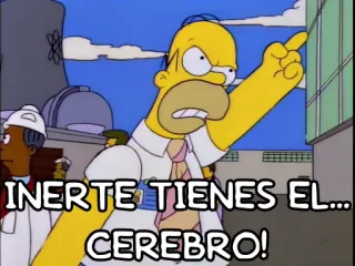 👉 Homer Simpson The Simpsons INERTE TIENES EL... CEREBRO! ザ・シンプソンズ, ホーマー・シンプソン, アニメ, 不活性, 脳 telegram sticker