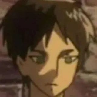 🥠 Eren Yeager Attack on Titan anime, character, eren yeager, attack on titan, manga telegram sticker