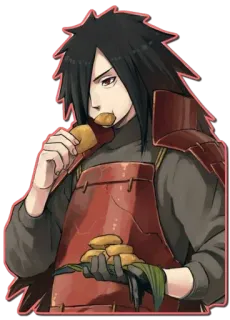 🍞 Madara Uchiha Naruto Anime, Personagem, Comida, Sticker telegram sticker