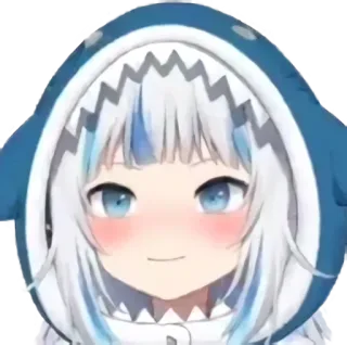 ☺️ Gawr Gura vtuber, anime, tiburón, Gawr, Gura whatsapp sticker