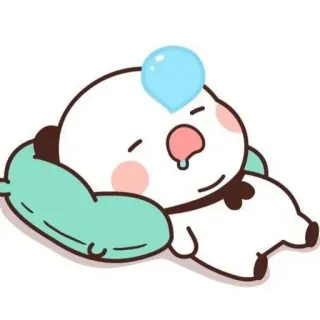 🍃 cute, sleeping, cartoon, kawaii, chibi, sleepy, relaxed telegram sticker