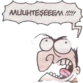👌 MUUHTEŞEEM !!!! 만화, 감탄, 표정, 놀람, 만화 telegram sticker