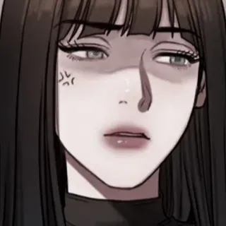 💀 phụ nữ, tức giận, anime, khó chịu, hoạt hình whatsapp sticker