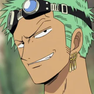 🌊 Roronoa Zoro One Piece Anime, Pirat, Schwertkämpfer, Grüne Haare, Charakter telegram sticker