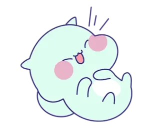 💗 lindo, dibujos animados, personaje, caprichoso, mancha, juguetón, feliz telegram sticker