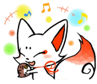 ☺️ raposa, animal, fofo, adesivo, desenho animado, ouriço, música whatsapp sticker