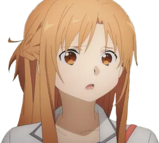 😧 Asuna Yuuki Sword Art Online Anime, Garota, Retrato, Asuna, SAO, Sword Art Online telegram sticker