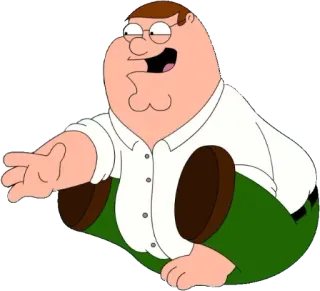 😀 Peter Griffin Family Guy 卡通, 搞笑, 彼得·格里芬, 恶搞之家, 动画 telegram sticker