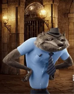 🐺 Wayne Hotel Transylvania loup, anthropomorphe, cartoon, personnage, hotel transylvanie, wayne telegram sticker