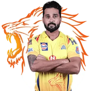 😁 Cricket, Sport, Team, Athlet, Trikot, Chennai Super Kings, Indian Premier League whatsapp sticker
