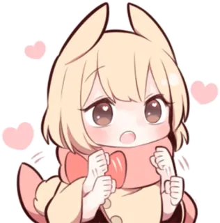 😍 귀여운, 애니메이션, 카와이, 치비, 캐릭터, 일러스트, 만화 telegram sticker