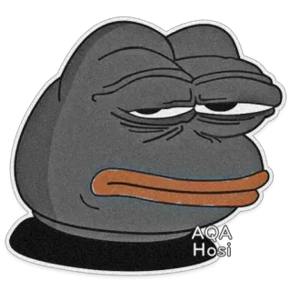 😒 AQA Hosi pepe, meme, sticker, internet meme, kikker telegram sticker