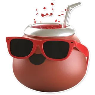 😎 Yerba mate, Drank, Mate, Drank, Zuid-Amerika, Zonnebril telegram sticker