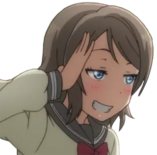 😏 anime, girl, school uniform, cartoon, cute, manga telegram sticker