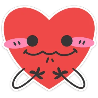 ❤️ cuore, amore, carino, kawaii, san valentino, emoji, sticker whatsapp sticker