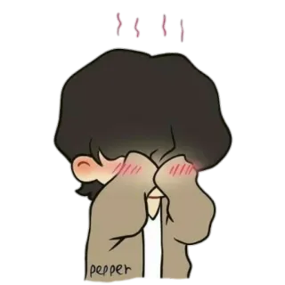 🍄 pepper personaje, dibujos animados, llorando, emocional, triste, pegatina whatsapp sticker