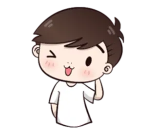 😜 Desenho animado, Fofo, Piscadela, Feliz, Alegre telegram sticker