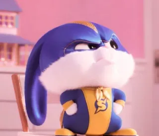 🐰 Snowball The Secret Life of Pets coelho, coelhinho, animal de estimação, super-herói, desenho animado whatsapp sticker