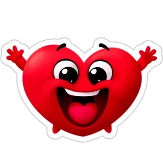 😀 心, 爱, 表情符号, 卡通, 快乐 telegram sticker