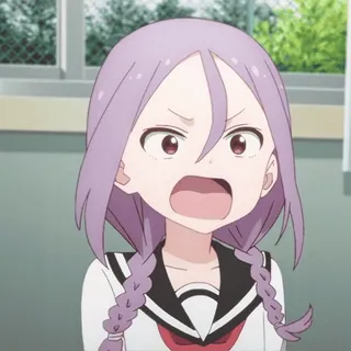 😣 アニメ, 怒り, 漫画, 女の子, イライラ telegram sticker