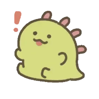 💚 динозавр, милый, мультфильм, животное, иллюстрация, стикер telegram sticker