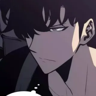 😕 animé, personnage, homme, illustration telegram sticker