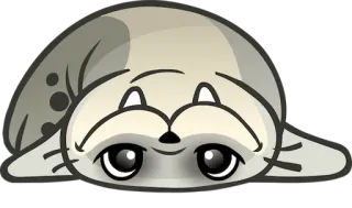 🙃 foca, animal, lindo, dibujos animados telegram sticker