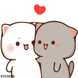😽 kucing, imut, menggemaskan, cinta, hewan, hati, kawaii whatsapp sticker