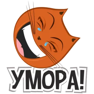 😂 УМОРА! 猫, 笑う, ユーモア, 面白い, 泣く, ロシア telegram sticker