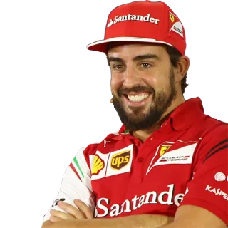 😄 Fernando Alonso 페르난도 알론소, 포뮬러 1, 레이싱 드라이버, 스포츠, 운동선수 whatsapp sticker