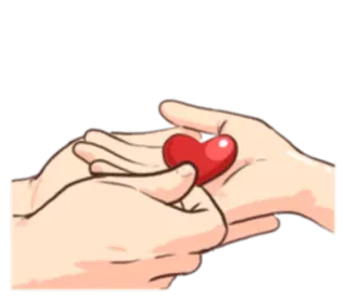 💑 corazón, amor, manos, compartir, cuidado, regalo telegram sticker