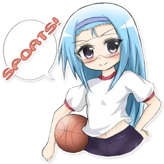 🏆 SPORTS! Anime, Cô gái, Bóng rổ, Thể thao, Dễ thương telegram sticker