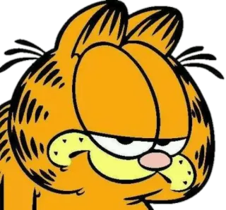 😒 Garfield gato, Garfield, desenho animado, tira, gato laranja telegram sticker