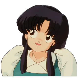 😆 Akane Tendo Ranma 1/2 anime, chica, dibujos animados, Akane, Ranma whatsapp sticker