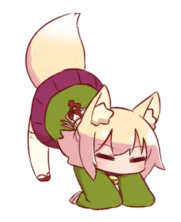 🥱 chibi, mono, zorro, anime, animal telegram sticker