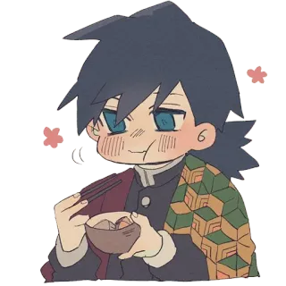 🤤 Giyu Tomioka Demon Slayer Anime, Manga, Dễ thương, Ăn uống, Chibi, Tomioka, Giyuu telegram sticker