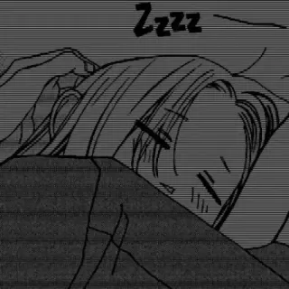 🖇 Zzzz sleeping, anime, zzz, tired, blanket telegram sticker