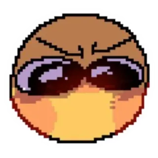 😡 生气, 像素画, 表情符号, 恼火, 表情 telegram sticker