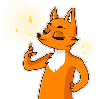 ✨ สุนัขจิ้งจอก, นิ้วกลาง, การ์ตูน, สัตว์, สติกเกอร์, ท่าทาง, หยาบคาย telegram sticker