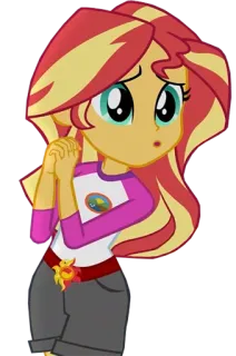 😗 Sunset Shimmer My Little Pony: Equestria Girls サンセットシマー, マイリトルポニー, エクエストリアガールズ, カートゥーン, アニメ whatsapp sticker