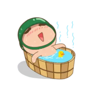 🛀 soldier, bathtub, rubber ducky, helmet, cartoon whatsapp sticker