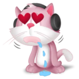 😍 gatto, amore, cuori, carino, adesivo telegram sticker