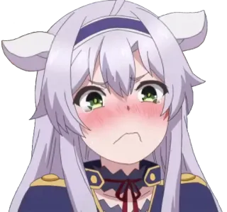 😊 Anime, Karakter, Imut, Ekspresi, Sedih, Manga, Gadis, Merona telegram sticker